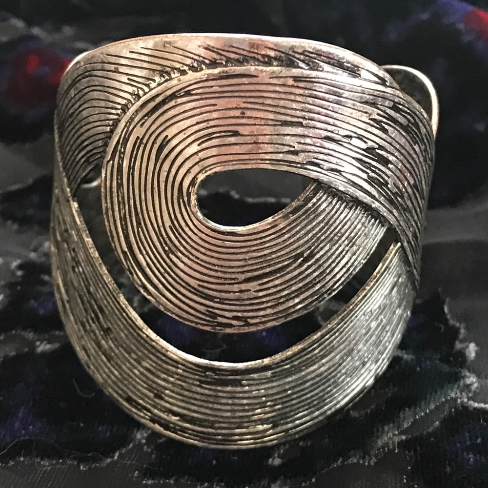 Adjustable Textured Cuff Bracelet